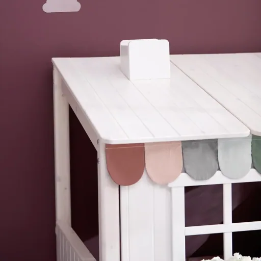 Flexa single bed house white gray