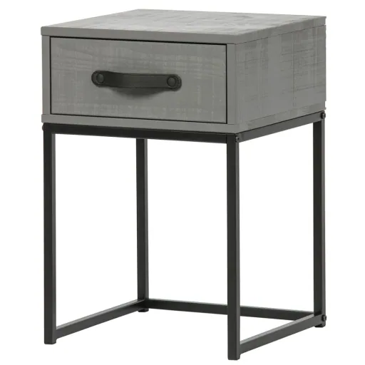 Woood bedside table morris clay gray