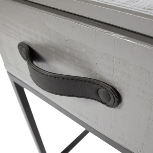 Woood bedside table morris clay gray