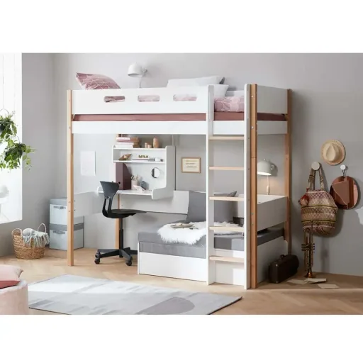 Flexa nor loft bed "Casa" white / oak