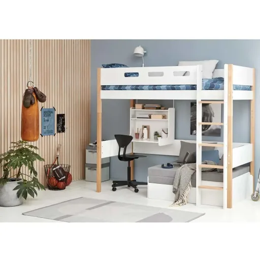 Flexa nor loft bed "Casa" white / oak