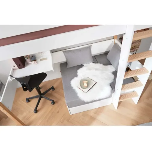 Flexa nor loft bed "Casa" white / oak