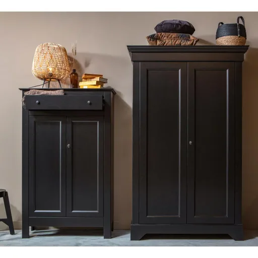 Wood Wardrobe Isabel Schwarz
