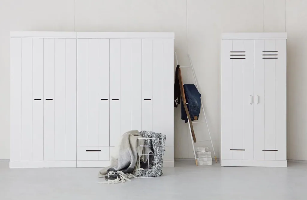 Wood 2 doorer Wardrobe expandable white