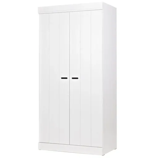 Wood 2 doorer Wardrobe expandable white
