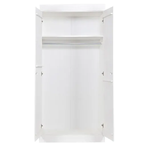Wood 2 doorer Wardrobe expandable white