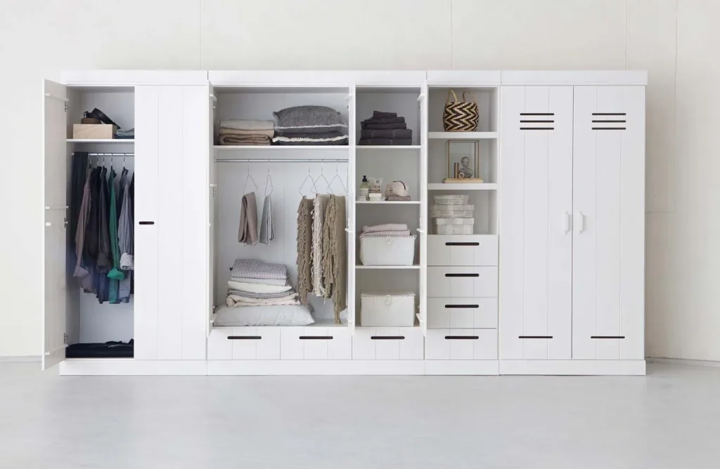 Wood 2 doorer Wardrobe expandable white