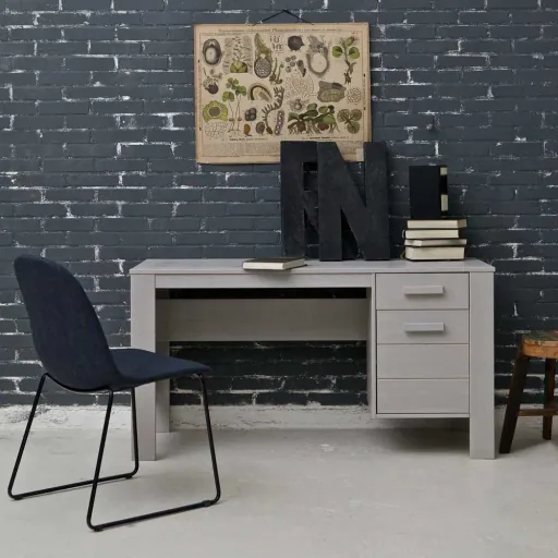 Wood children's desk Dennis concrete gray