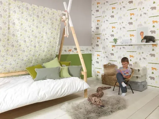 Casadeco children's wallpaper Happy Dreams Savanne Khaki
