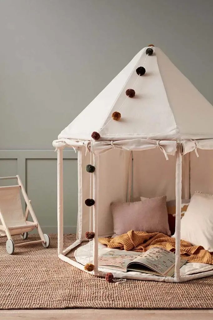 Kids concept children pavilion wood natural octagonal