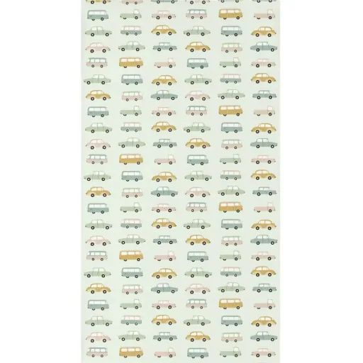 Casadeco children's wallpaper Happy Dreams Autos Mint yellow