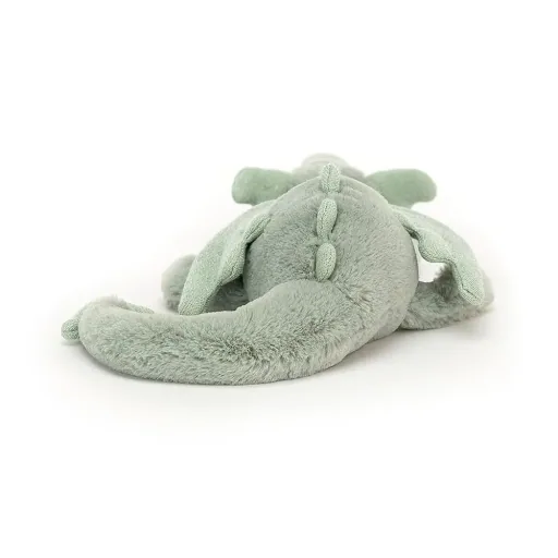 Jellycat Soft Toy, Cuddly toy - Sage Dragon, Size: Small - H8 X W30 CM