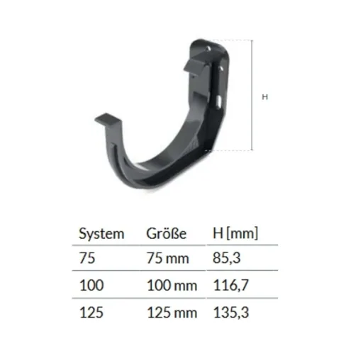 Brown Gutter Brackets System 100 - Rain Gutter Hangers