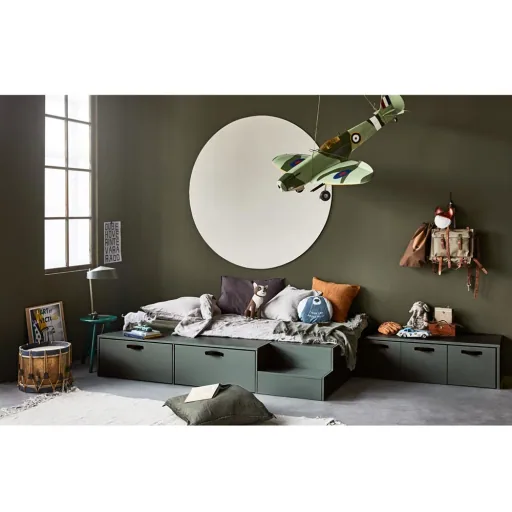 Vtwonen drawer bed gray green