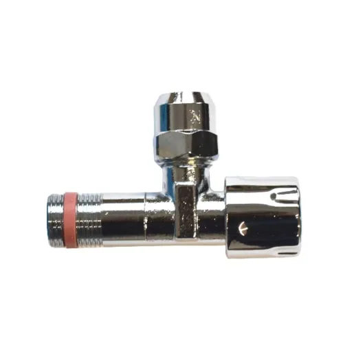 3/8" Angle Valve, Self-Sealing, Chrome Finish