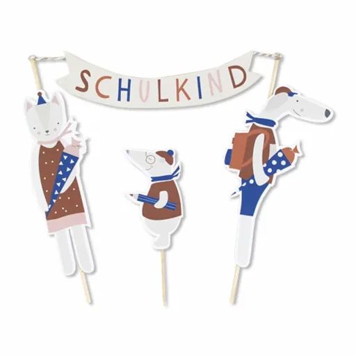 Ava & Yves Cake Topper Schooling Dog/Cat