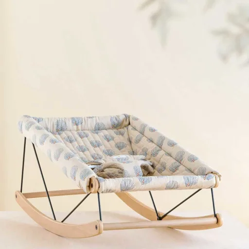 Nobodinoz baby rocker "Gatsby" blue cream
