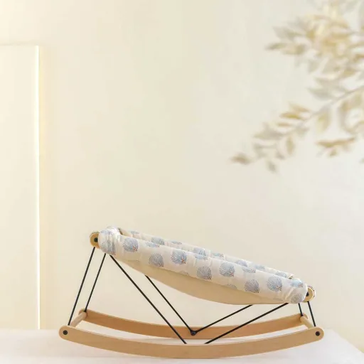 Nobodinoz baby rocker "Gatsby" blue cream