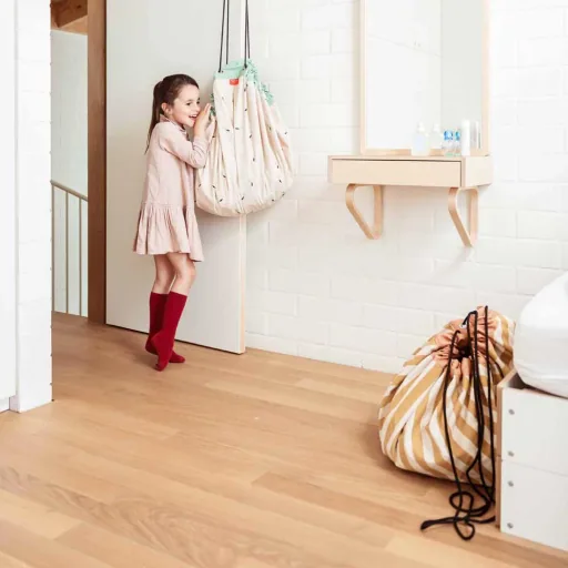 Play & Go game bag print stripes mustard yellow