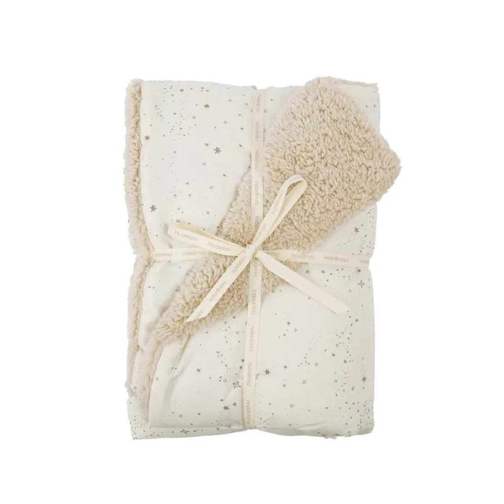 Nobodinoz STORIES Winter baby blanket, 100 x 140 cm, color: Natural Milky Way