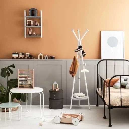 Kids Concept 2 Set round cardboard boxes gray