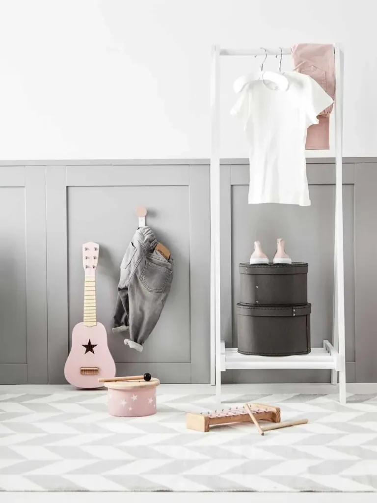 Kids Concept 2 Set round cardboard boxes gray