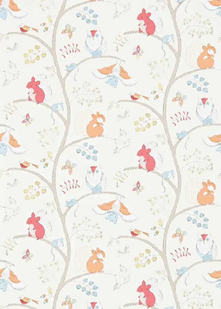 Little Sanderson Abracazoo wallpaper tree animals red ginger