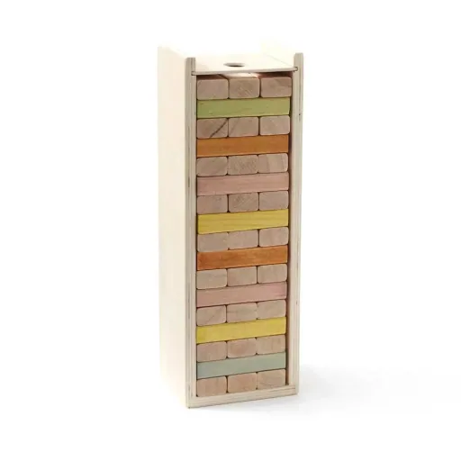 Kids concept stacking sticks wood