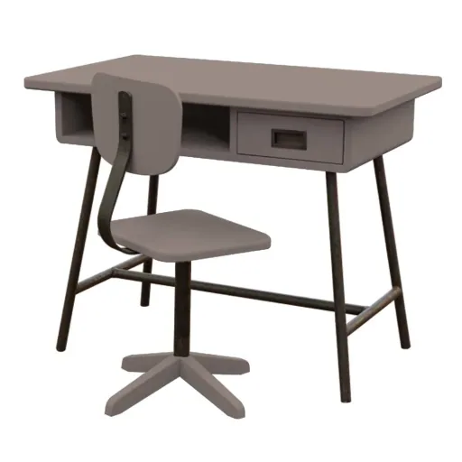 Laurette children's desk la class with chair, Color: Bubble gum