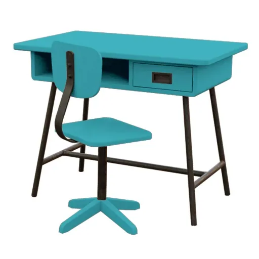 Laurette children's desk la class with chair, Color: Bubble gum