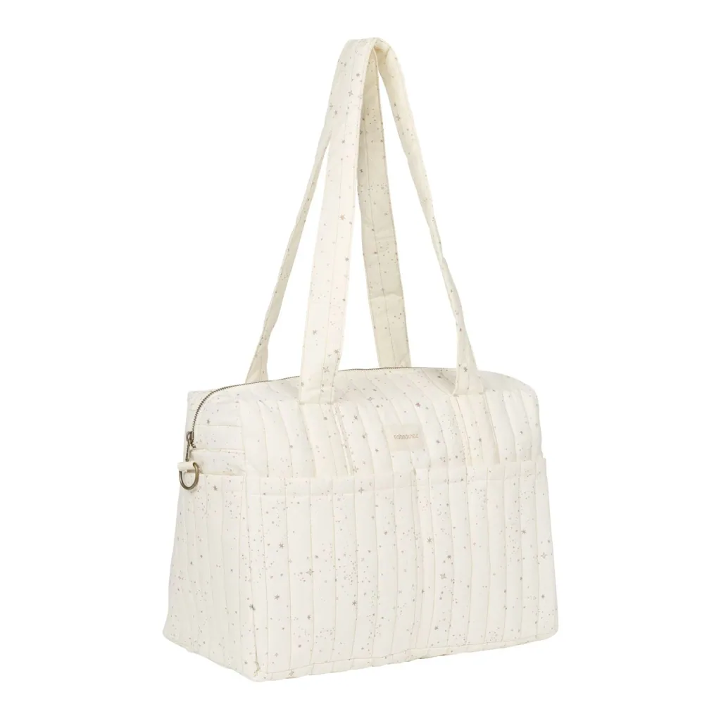 Nobodinoz STORIES Stroller Changing Bag, 40 x 30 x 25 cm, Color: Natural Milky Way