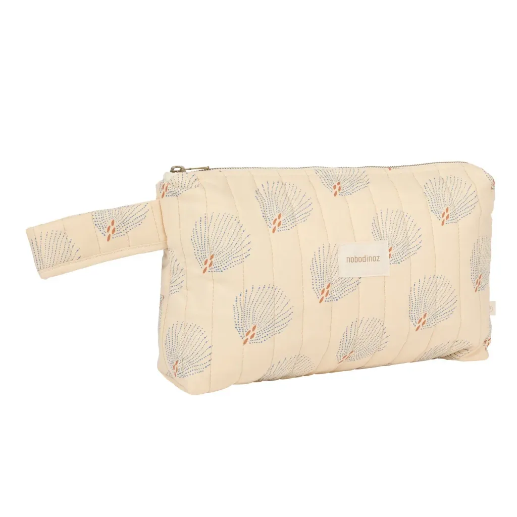 Nobodinoz STORIES Cosmetic Bag, 30 x 18 x 7 cm, Color: Blue Gatsby / Cream