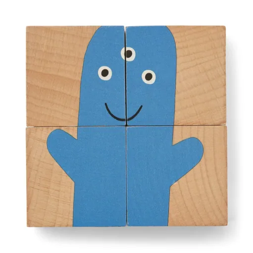 Liewood Puzzle, Wooden Puzzle, Wooden Cubes - Aage, Color: Vehicle / Nature