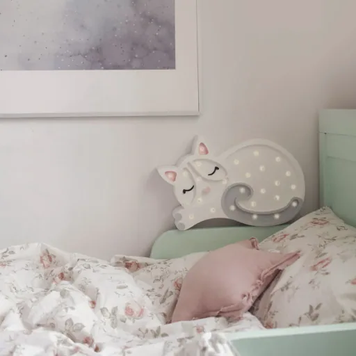 Little Lights Led Decorative Children's Lamp cat white