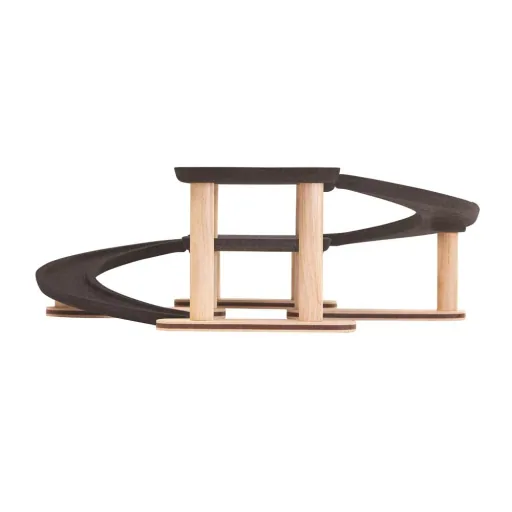 Plan Toys parking garage wood with black