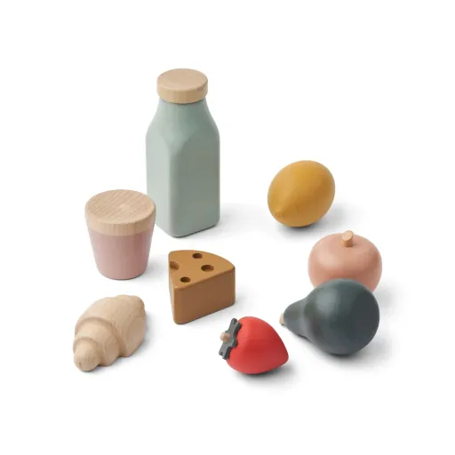 Liewood Wooden Toy, Food Set – Florin, Sandy Multimix