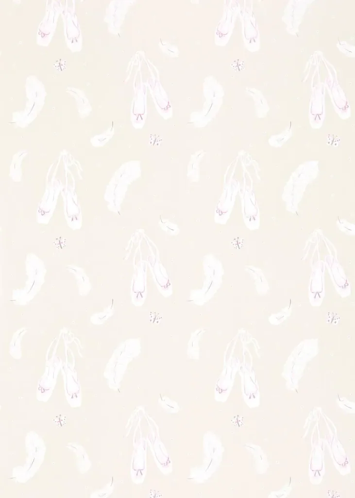 Little Sanderson Abracazoo Wallpaper Ballet Shoes Pearl Pink
