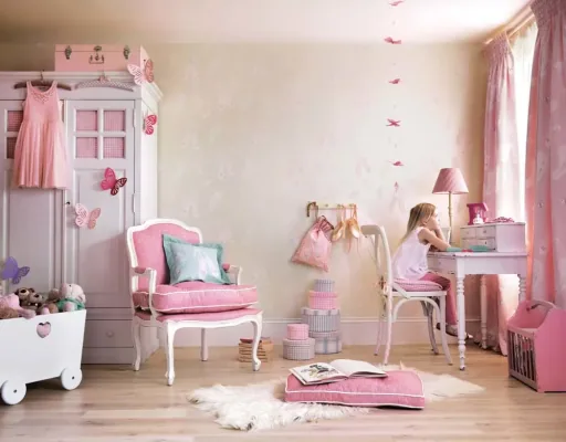 Little Sanderson Abracazoo Wallpaper Ballet Shoes Pearl Pink
