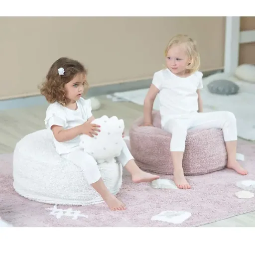 Lorena Canals Seat Puff "Chill" Vintage Rosa