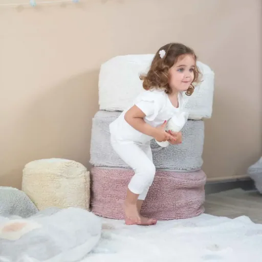 Lorena Canals Seat Puff "Chill" Vintage Rosa