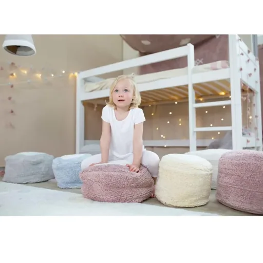 Lorena Canals Seat Puff "Chill" Vintage Rosa