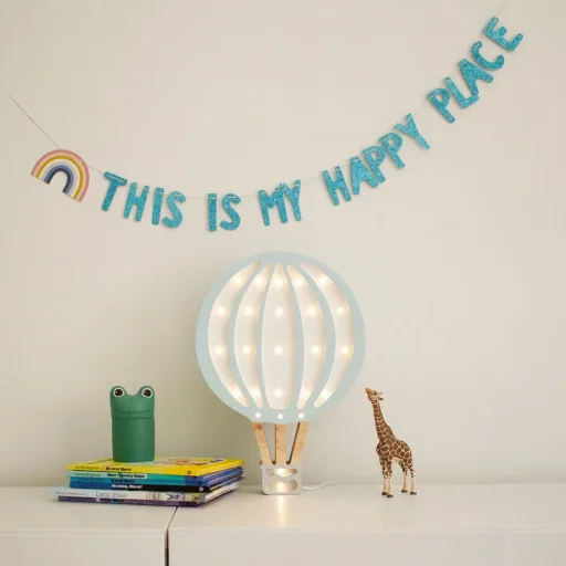 Little Lights LED Decorative Children's Lamp Heissluftballon light blue