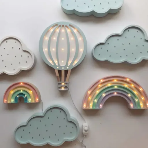 Little Lights LED Decorative Children's Lamp Heissluftballon light blue