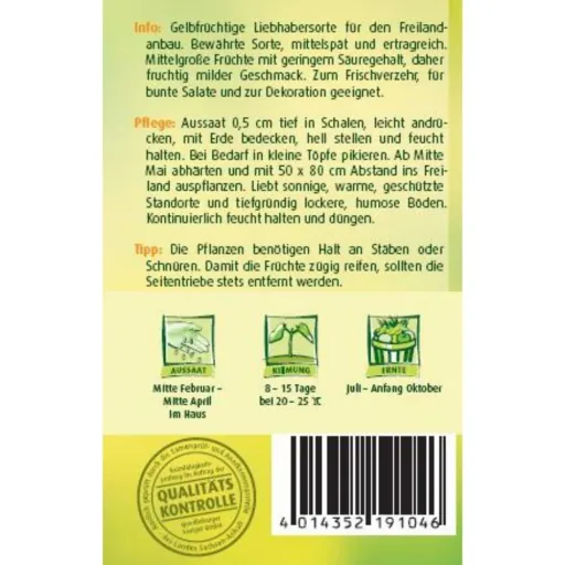 Goldene Königin Tomato Seeds - Yellow Heirloom Tomato Variety