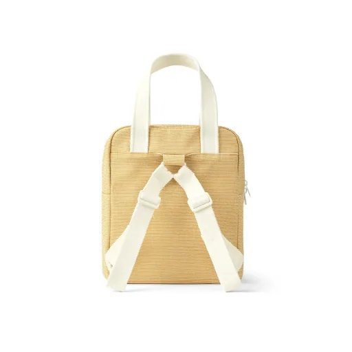Liewood Elsa backpack, square, color: Y/D-stripes yellow Mellow/creme de la creme