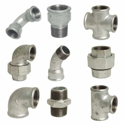 Reducing Nipple 1/2" x 1/4" Galvanized Malleable Iron Fitting