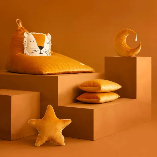 Nobodinoz Bean Bag "Essaouira" Savanna and yellow