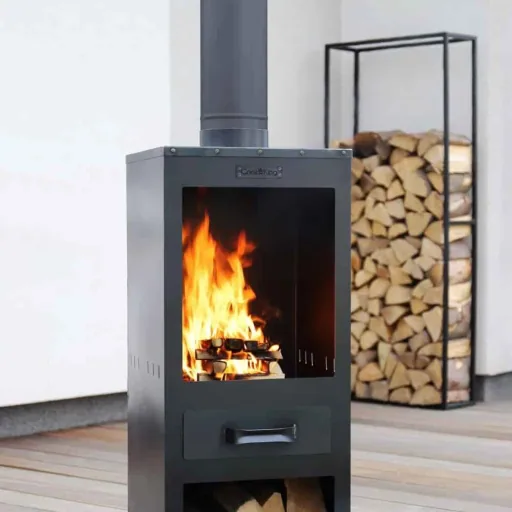 Waterproof Garden Fireplace Cover 40x40x110cm