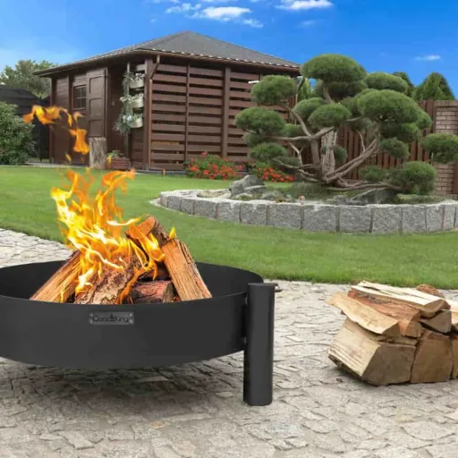 60 cm Steel Fire Pit - Handcrafted Garden Fire Bowl