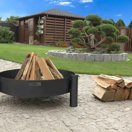 60 cm Steel Fire Pit - Handcrafted Garden Fire Bowl